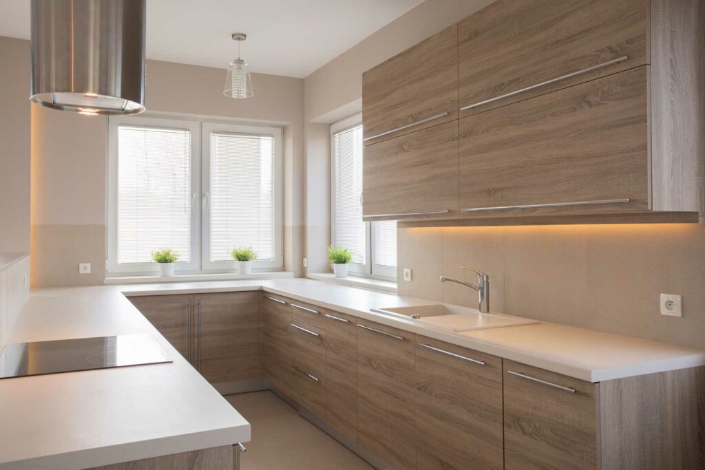 Modern cream post form worktop